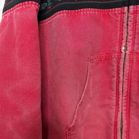 Vintage Carhartt Quilted Active Jacket “Red Aztec” J79 RED